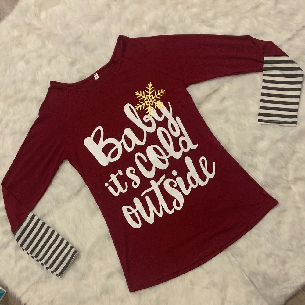 LAST ONE! Baby Its Cold Outside Christmas Shirt - Picture 9 of 10